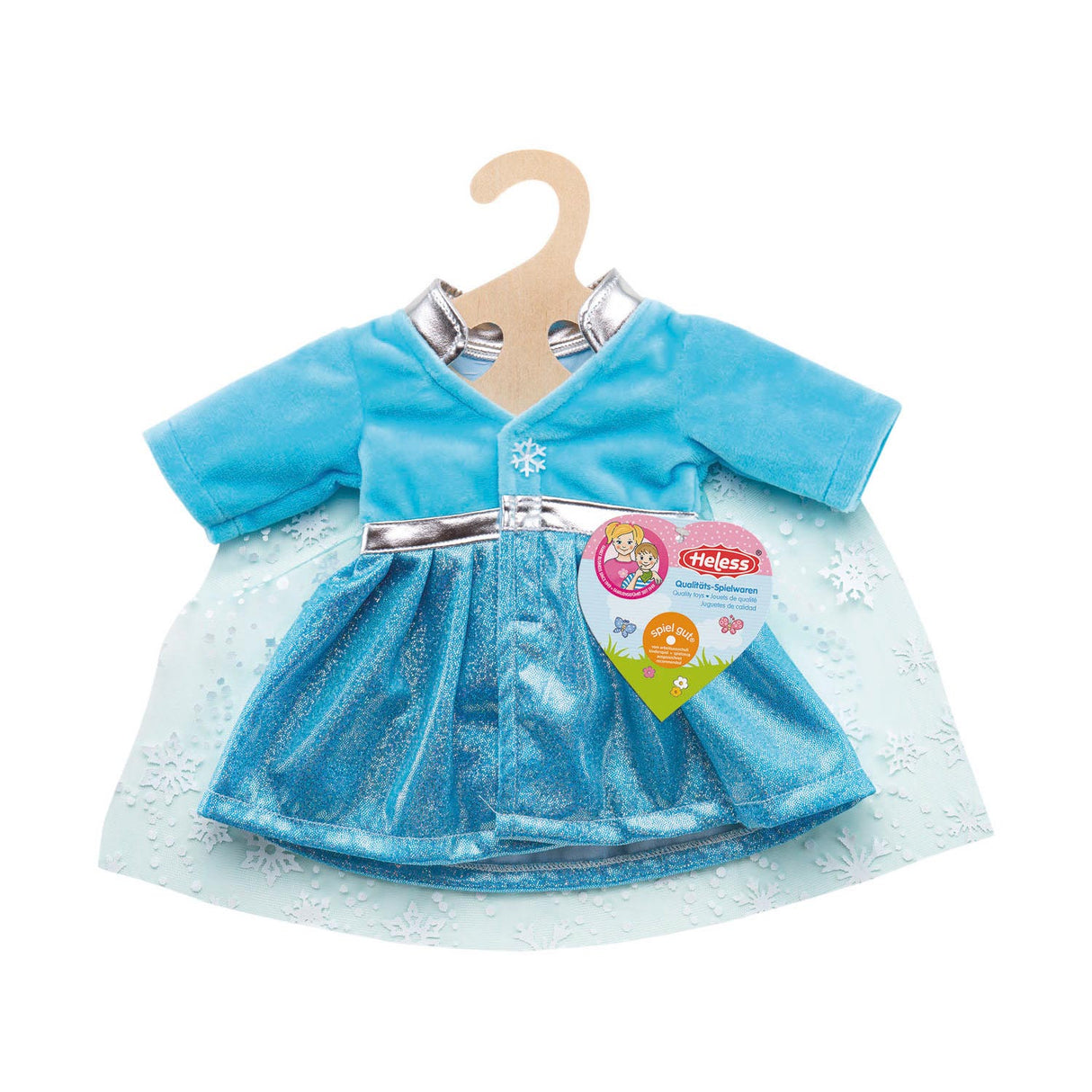 Dolld Kleed Eis Prinzessin mat Cape, 35-45 cm