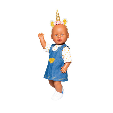 Robe de poupée HELSS avec T-shirt doré, 35-45 cm