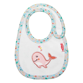 Bavoir pour poupée Heless baleine rose