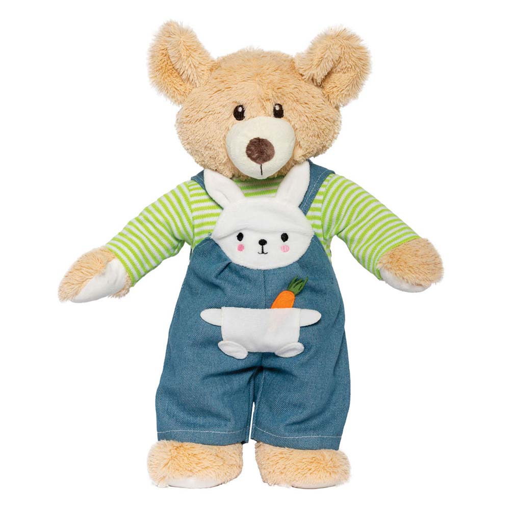 Doup de poupées avec chemise à rayures Bunny Lou, 28-35 cm