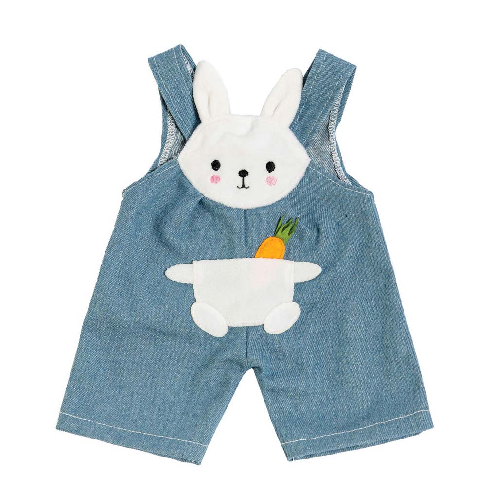 Dolls dungarees with striped shirt Bunny Lou, 35-45 cm