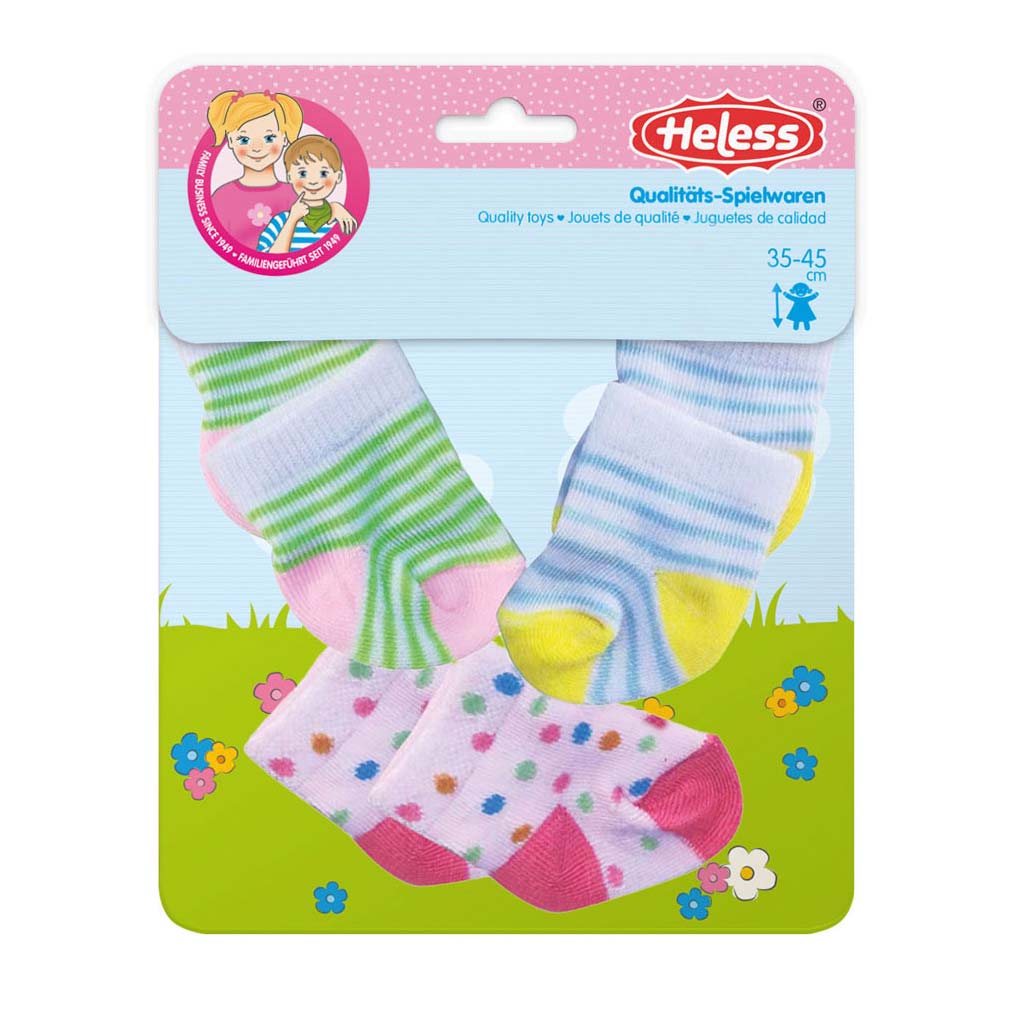Chaussettes de poupée Heless 3 paires, 28-35 cm