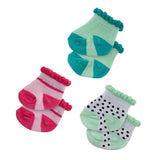 Heless Doll Socken Punkte, Minze und Pink 3 Paare, 35-45 cm