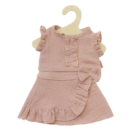 Jupe portefeuille pour poupées Heless rose à volants, 28-35 cm