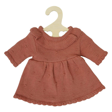 Robe en tricot pour poupées Heless pêche, 28-35 cm