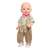 Le lederhosen des vêtements de Heless Doll avec une chemise et une écharpe, 35-45 cm