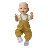 Heless Dolls Dungarees Ocher amarillo, 35-45 cm