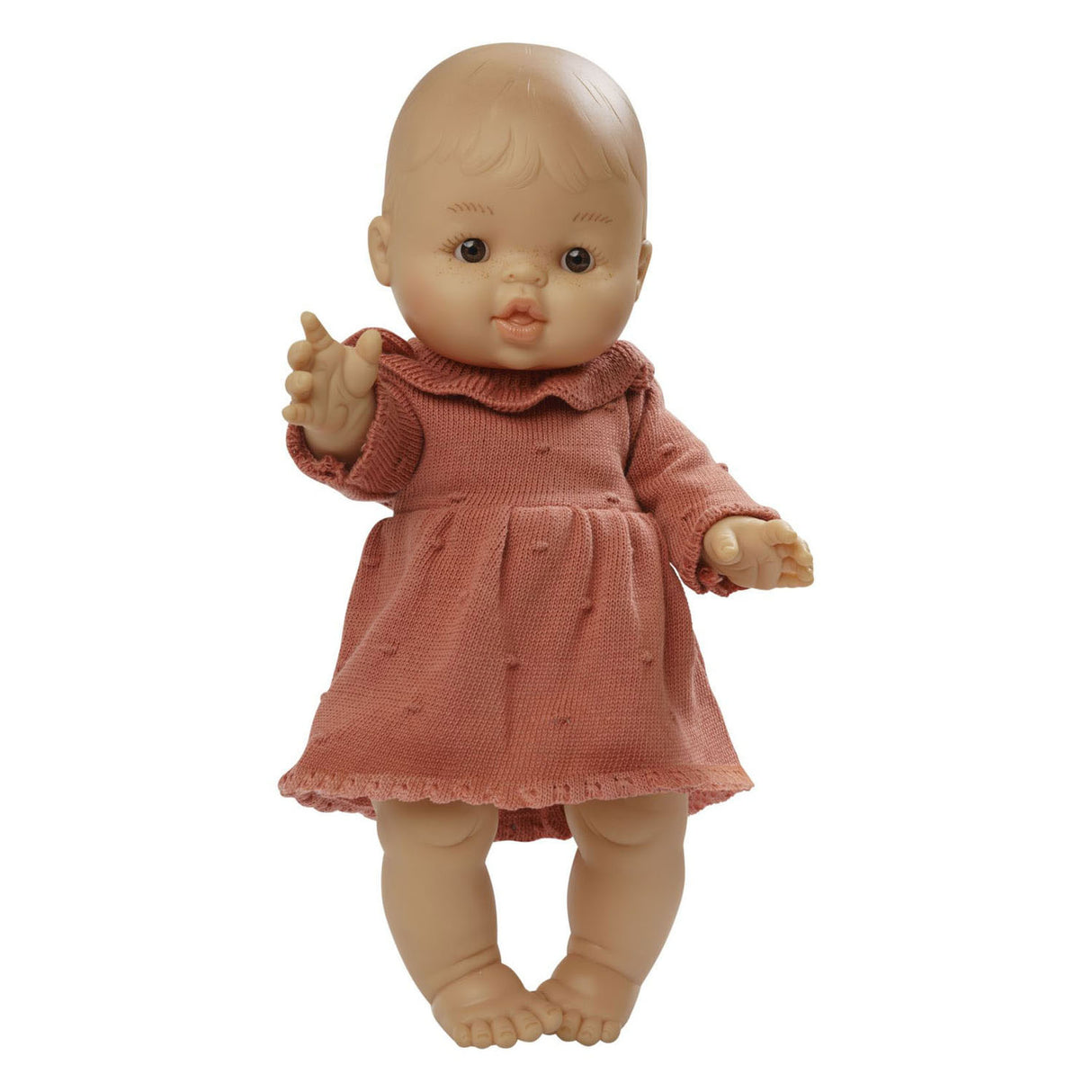 Robe en tricot pour poupées Heless pêche, 35-45 cm