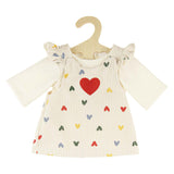 Robe en velours côtelé pour poupées Heless avec confettis cœurs, 28-35 cm