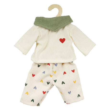 Pantalon Heless avec chemise confettis coeur (35-45cm)