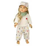Heless chapeau de poupée confettis coeur, 35-45 cm