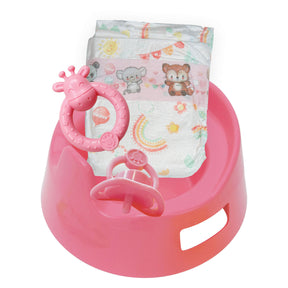 Pot de poupée Heless avec accessoires rose - 15cm