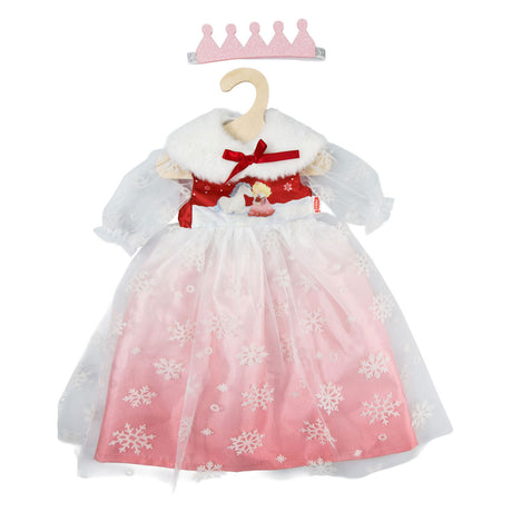 Heless poppenjurk winterprinses lumi met kroon en cape - maat 28-35 cm