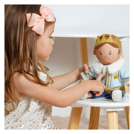 Tenue de poupée Heless hiver prince Luka avec couronne et collier - taille 28-35 cm
