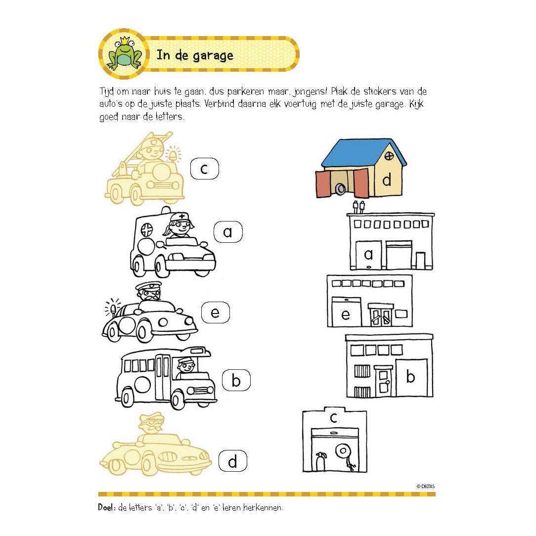 Livre d'exercices deltas avec autocollants - premiers jeux de lecture (5-6 ans)