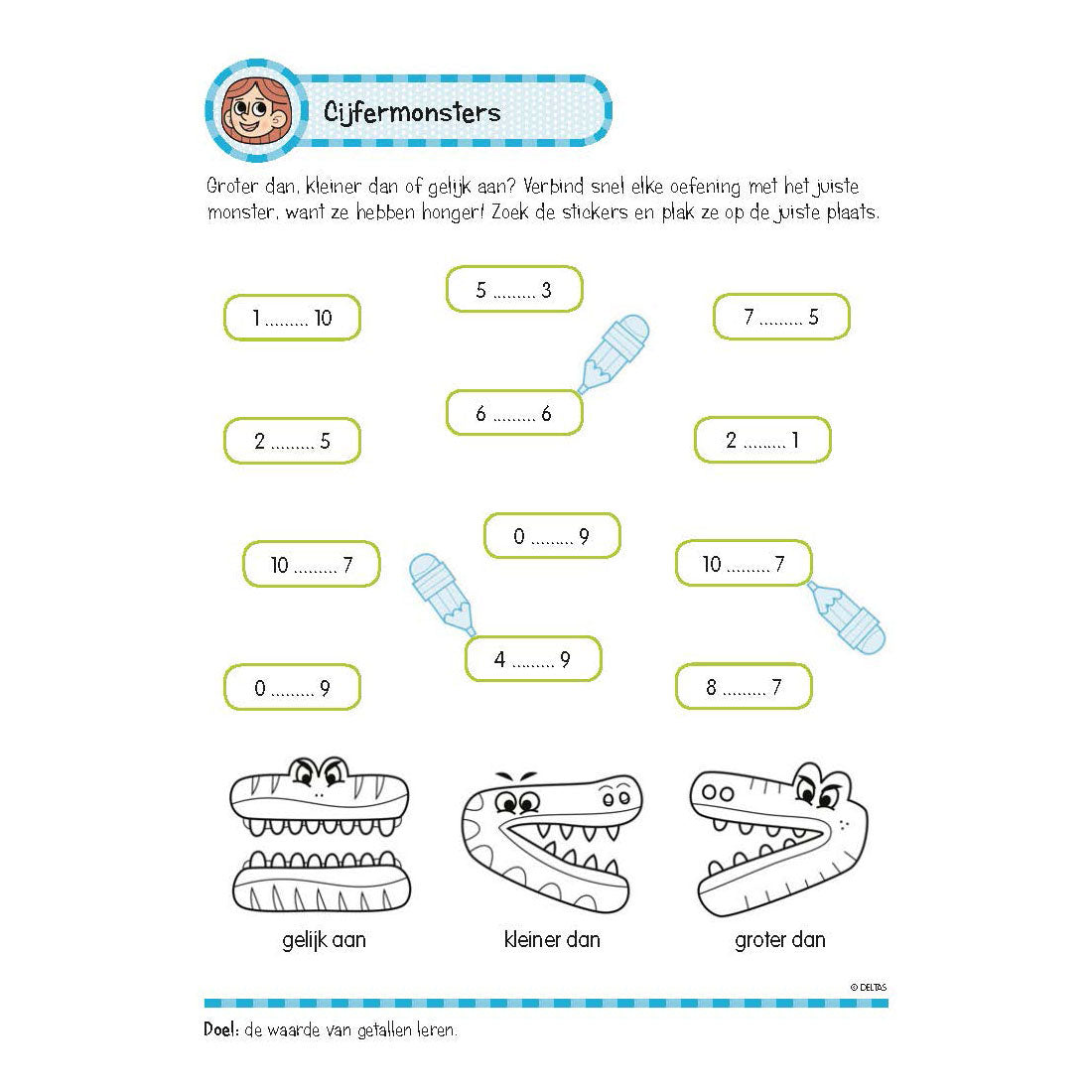 Livre d'exercices deltas avec autocollants - de beaux calculs (6-7 ans)