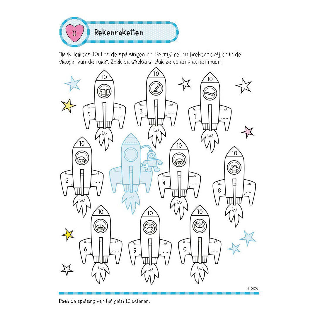 Livre d'exercices deltas avec autocollants - de beaux calculs (6-7 ans)