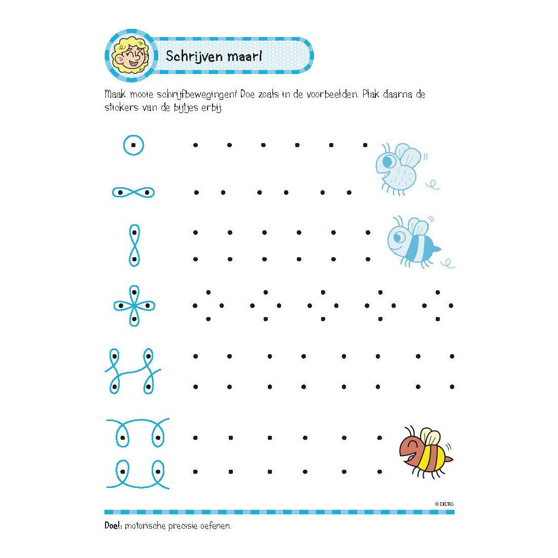 Livre d'exercices deltas avec autocollants - beaux exercices d'écriture (6-7 ans)