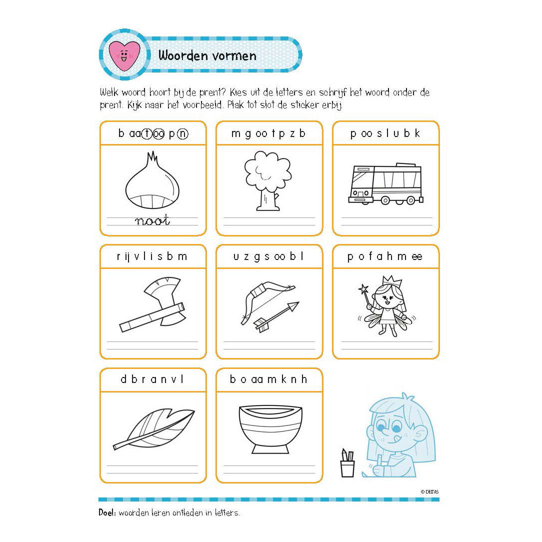 Livre d'exercices deltas avec autocollants - beaux exercices d'écriture (6-7 ans)