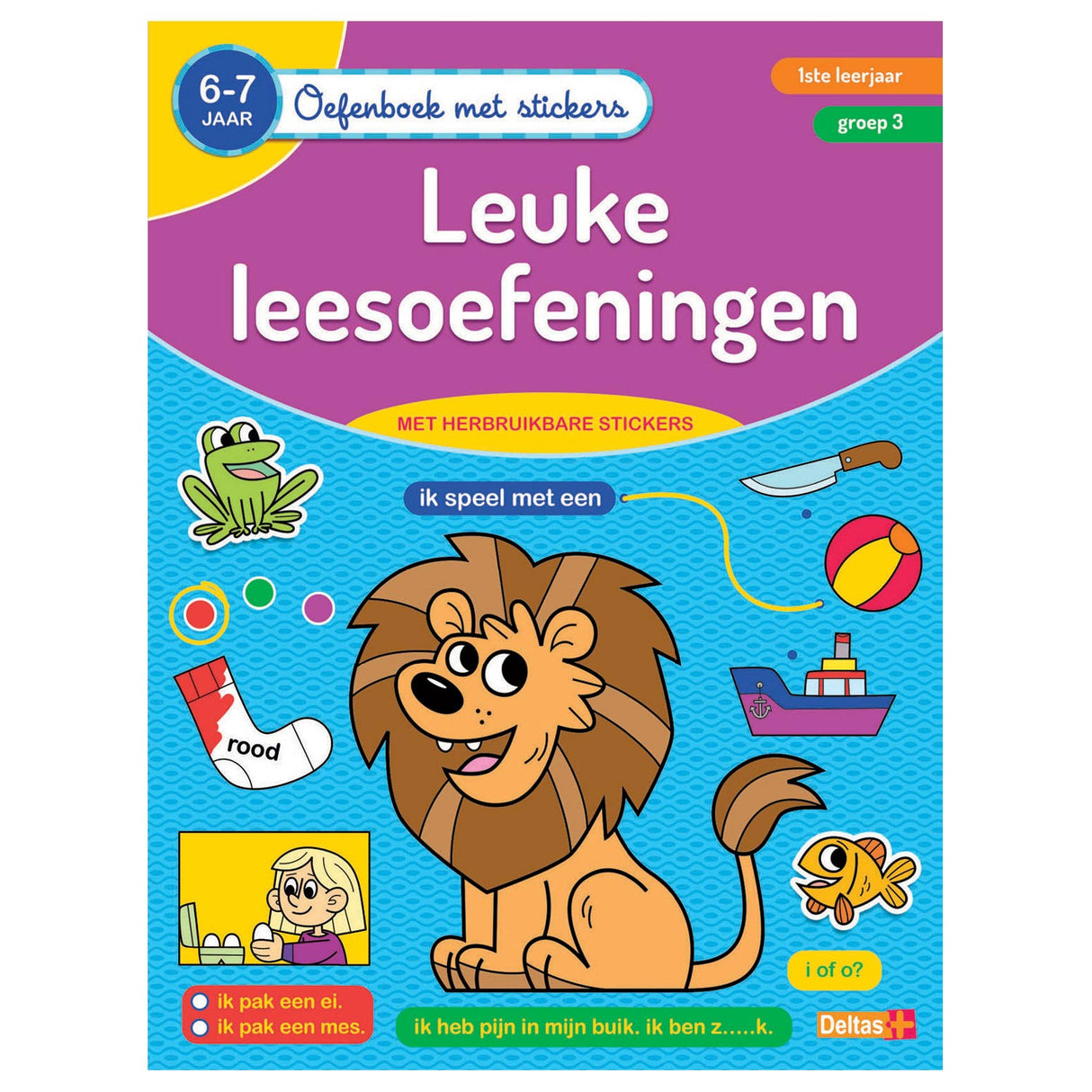 DelTas Übung Buch mat Sticker flott Liesungsübungen (6-7 Joer)