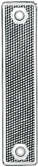 Hella réflecteur rétroéclairage 40x180blanc avec 2 trous 6mm