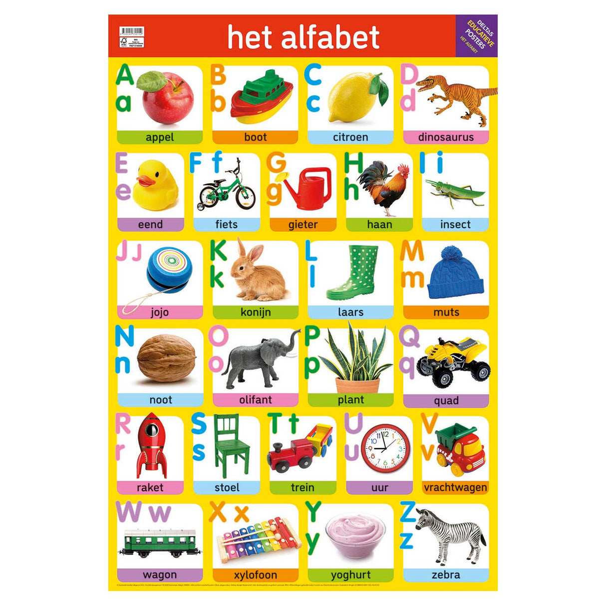 Deltas educatieve poster het alfabet