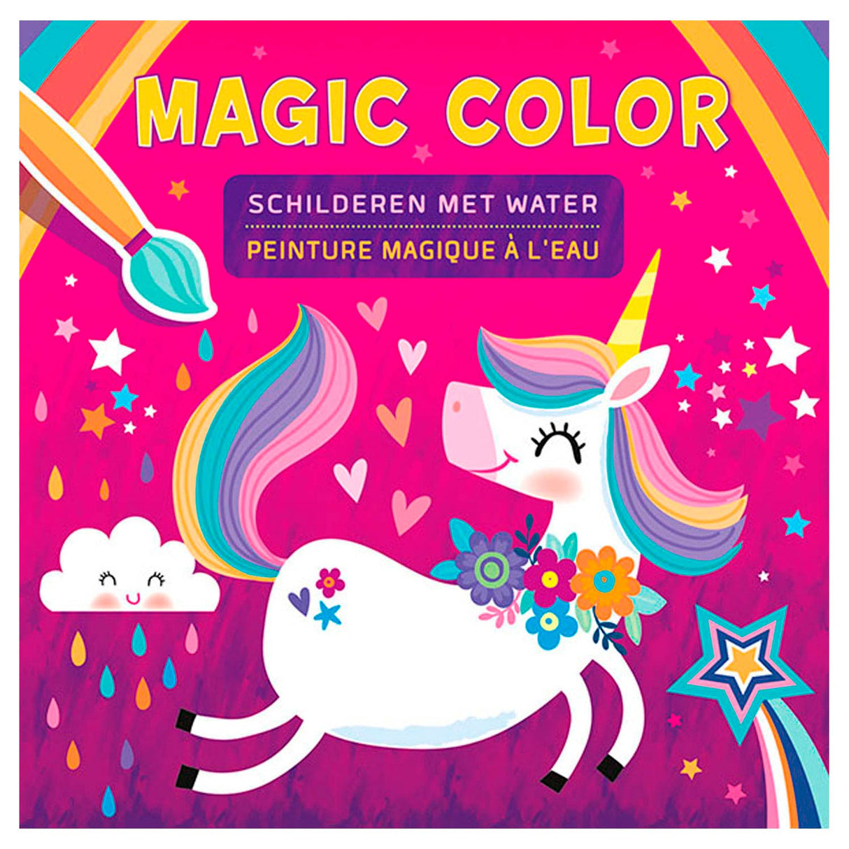 Peinture de licorne aux couleurs magiques Deltas avec de l'eau