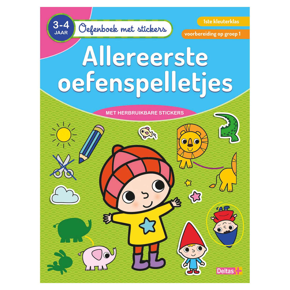 Libro de ejercicios con pegatinas Primeros juegos de práctica (3-4 años)