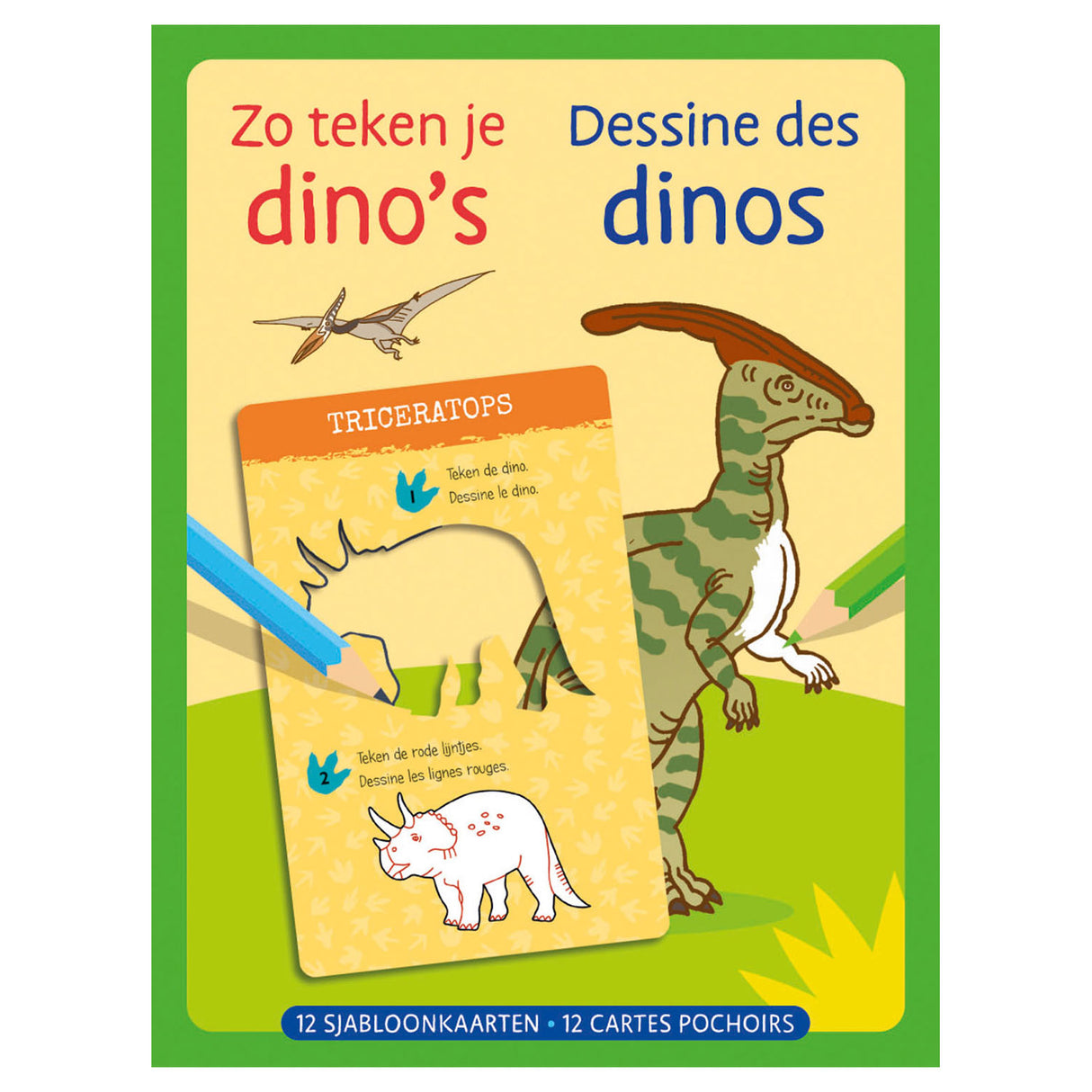 sjabloonkaarten zo teken je dino's