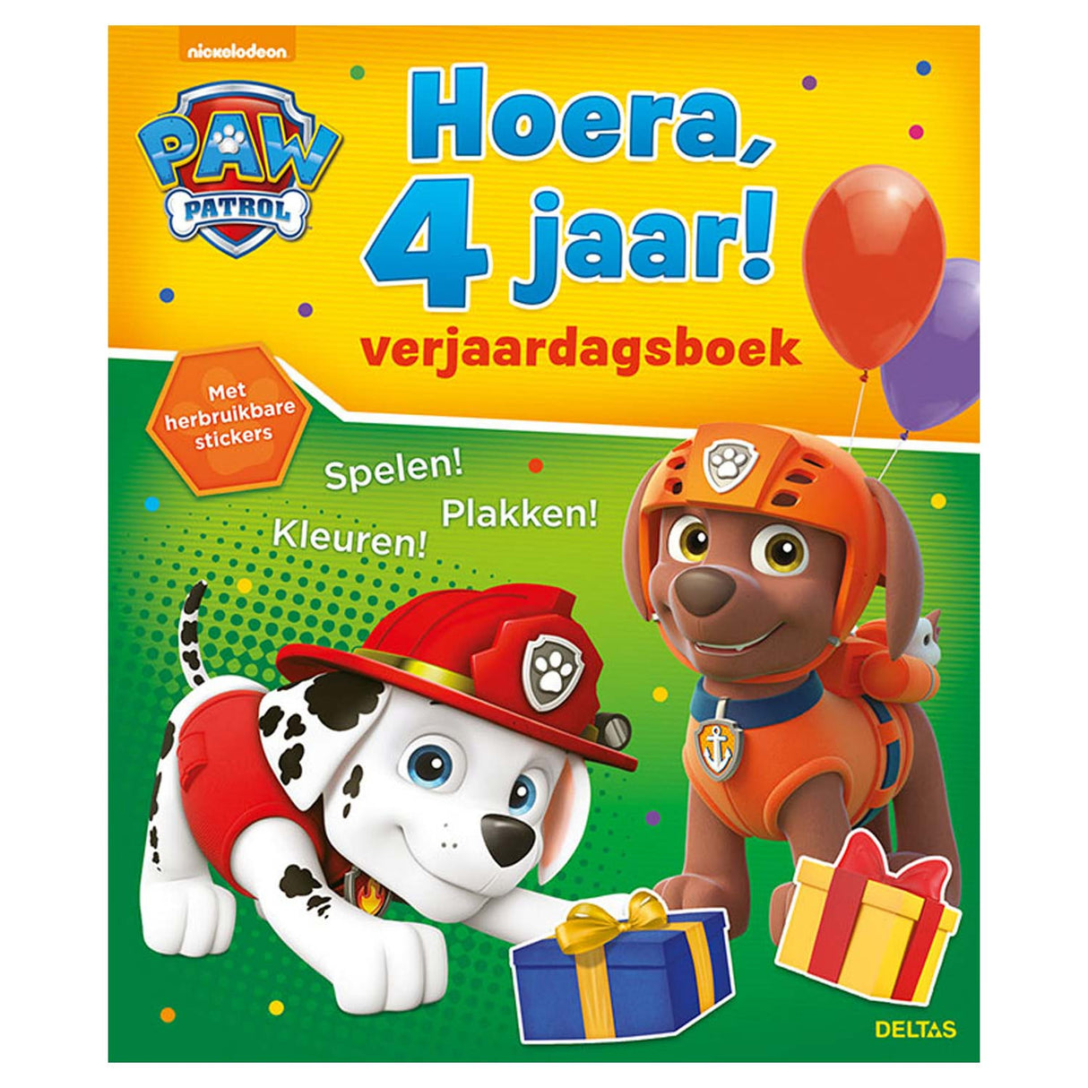 Deltas Paw Patrol Birthday Book - Hooray, 4 years!