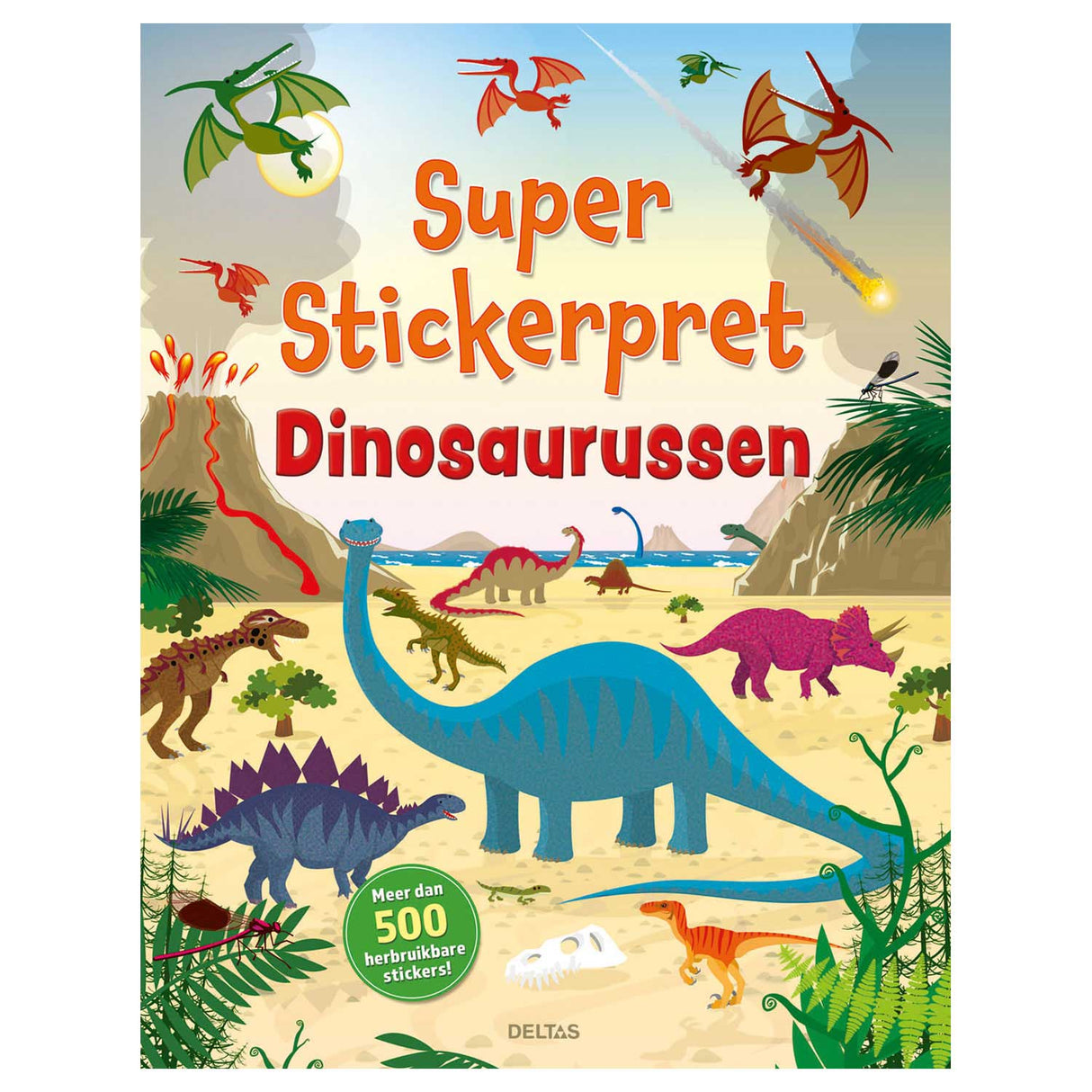 Super autocollant amusant Deltas - dinosaures