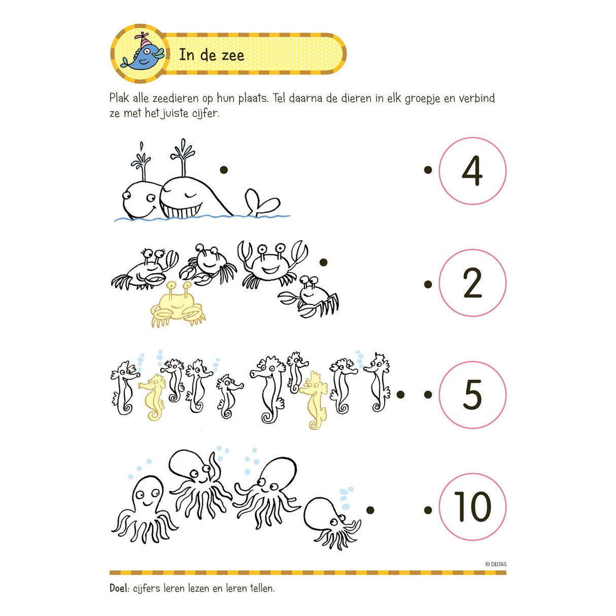 Les Deltas s'amusent avec des autocollants - écrire, lire, compter (5-6 ans)