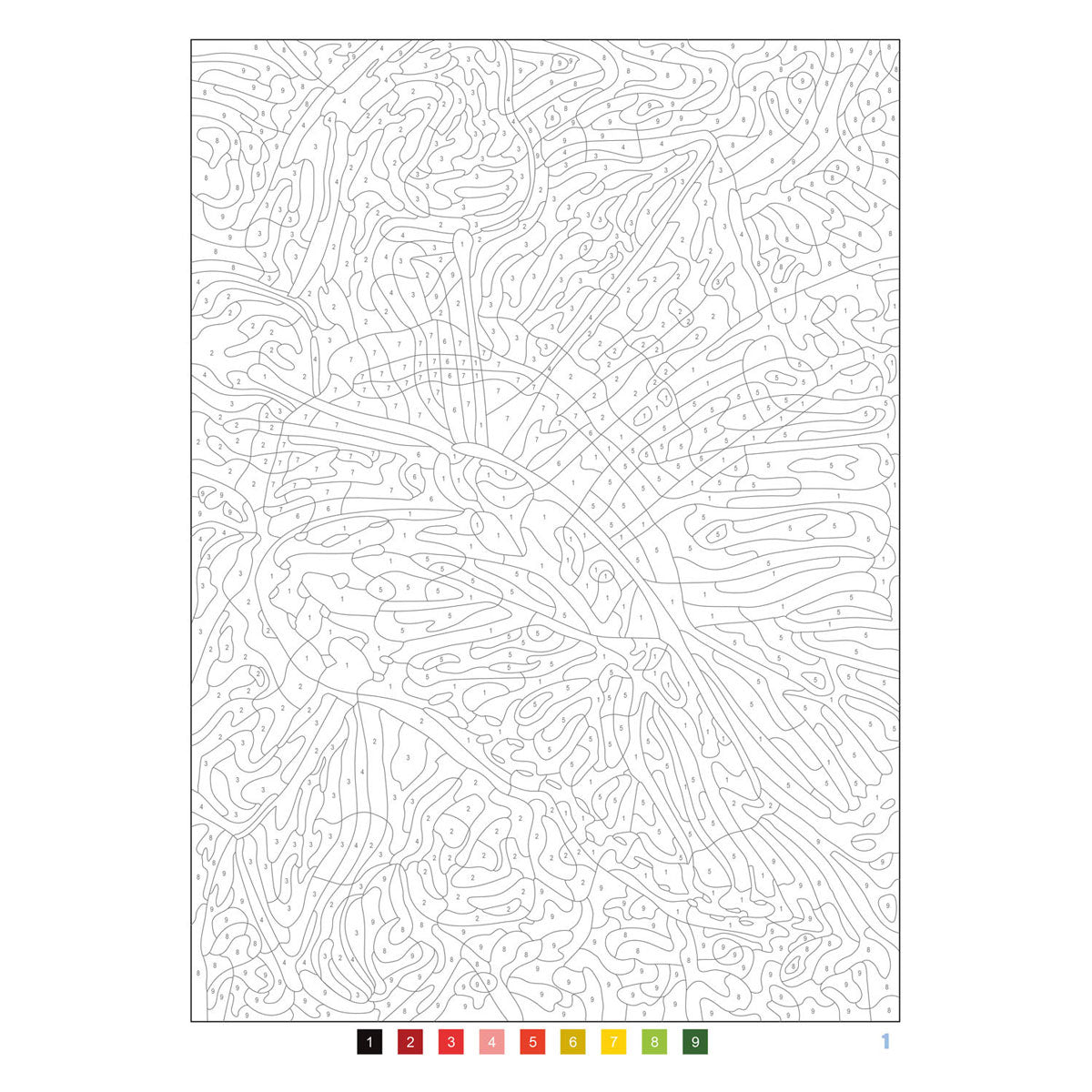 Deltas färger efter antal för vuxna - Nature Coloring Book