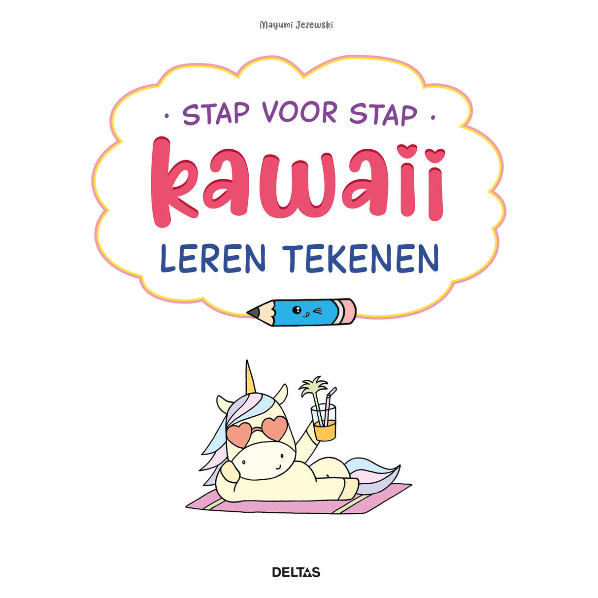 Deletas Schrëtt mam Schrëtt Kawaii léieren den Hobby Buch ze zéien