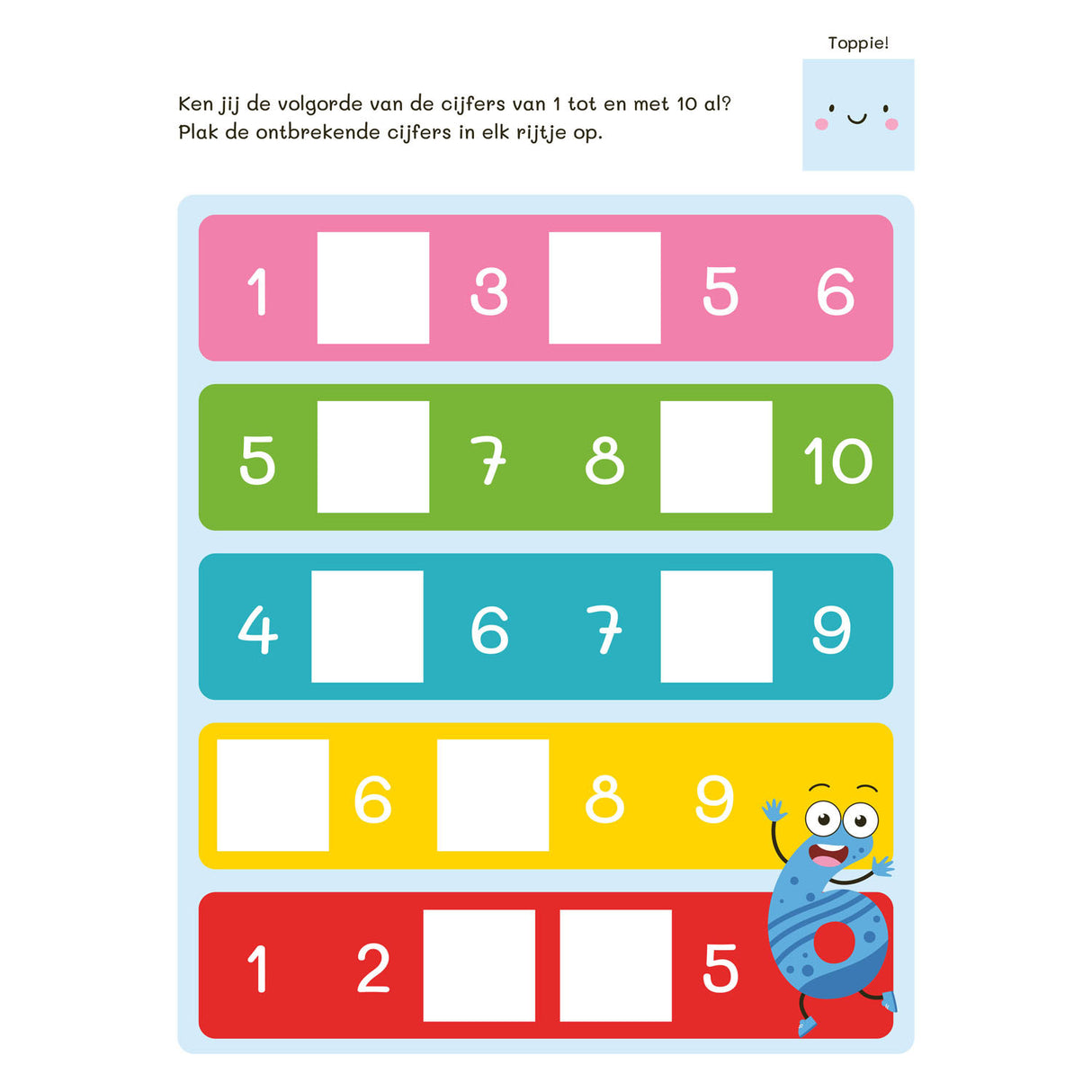 Deltas count from 1 to 10 with stickers (5-6 years)