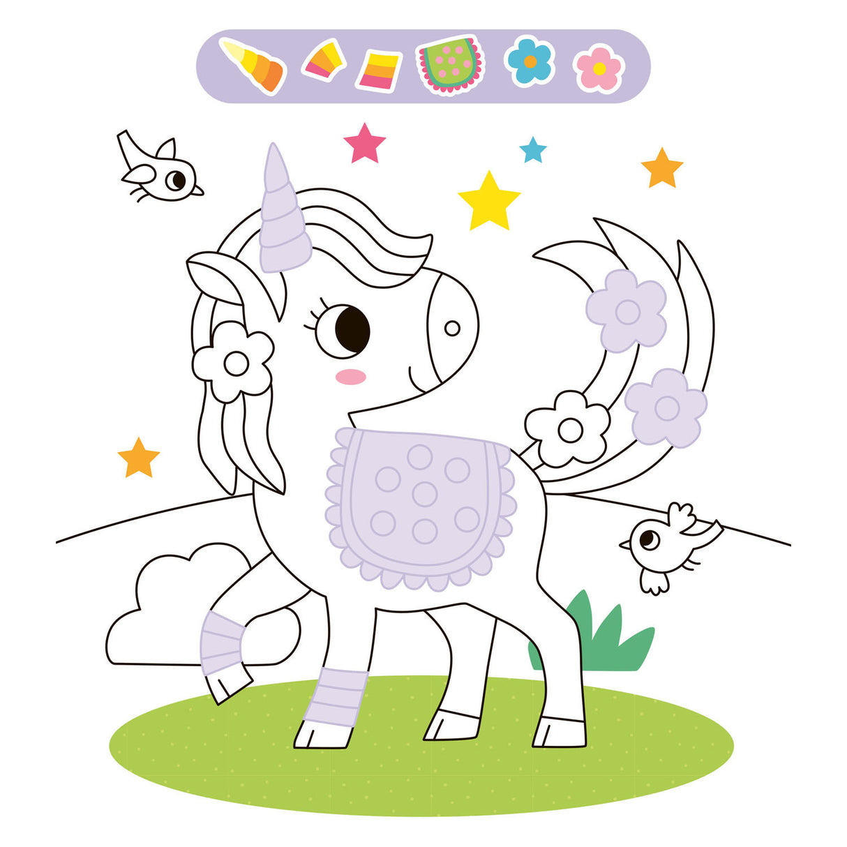 Défilé d'autocollants licorne Deltas