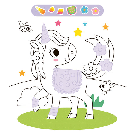 Défilé d'autocollants licorne Deltas