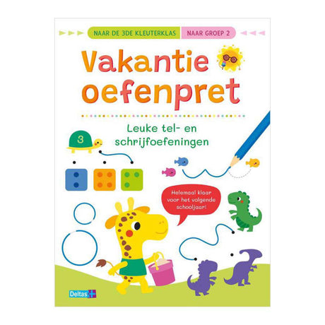 Pratique de vacances Deltas, exercices amusants de comptage et d'écriture - pour le groupe 2