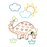 Deltas coloriage et autocollants amusants - doux dinosaures