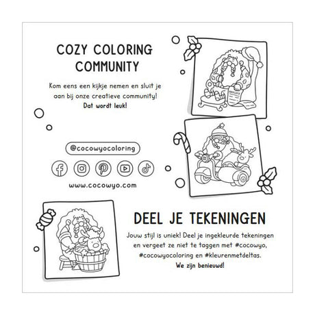 Deltas douillet Noël mignon livre de coloriage confortable coco wyo