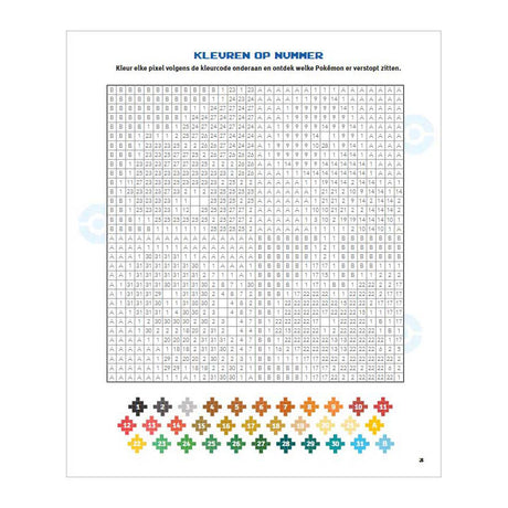 Coloriage amusant de pixels Pokémon Deltas