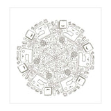 Coloriage mandala Deltas kawaii amusant