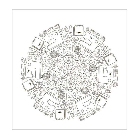 Coloriage mandala Deltas kawaii amusant