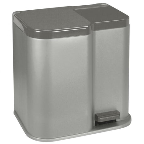 Curver Pedal Bin Duo 15L 6L Silver