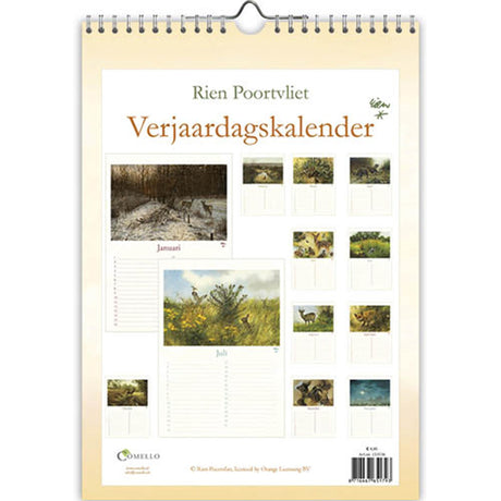 Calendrier d'anniversaire Comello Rien Poortvliet A4