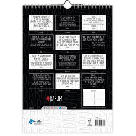 Darum - calendrier d'anniversaire - a4