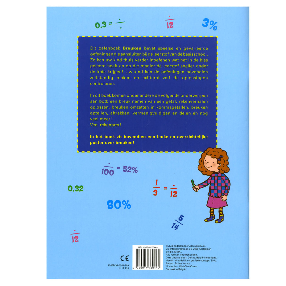 Mon livre d'exercices avec affiche - calcul avec fractions (9-11 ans)
