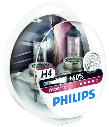Philips lampe frontale lampe brillante 12v h4 vision plus ensemble