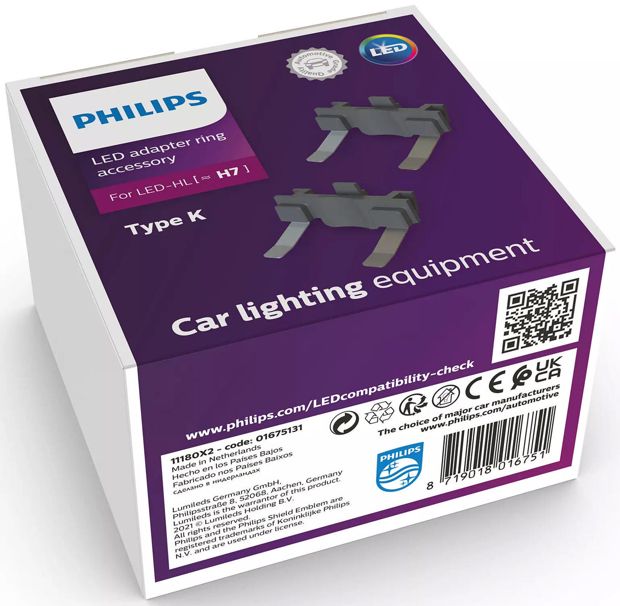 Philips adaptateur ultinon pro6000 anneau adaptateur led h7 type 11180x2