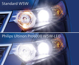 Lampe frontale Philips Ultinon Pro6000 W5W LED. lampe 12 v w5w led